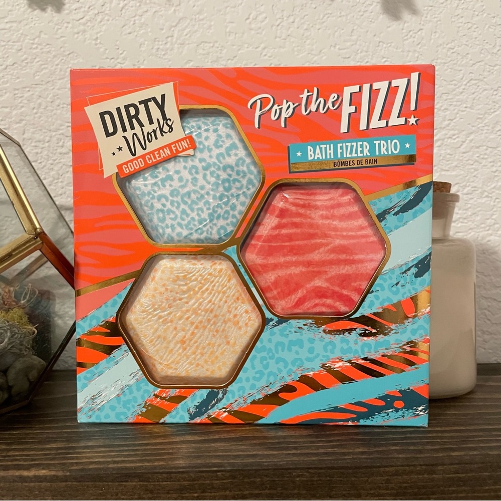 Dirty Works Pop the Fizz! Bath Fizzer Trio